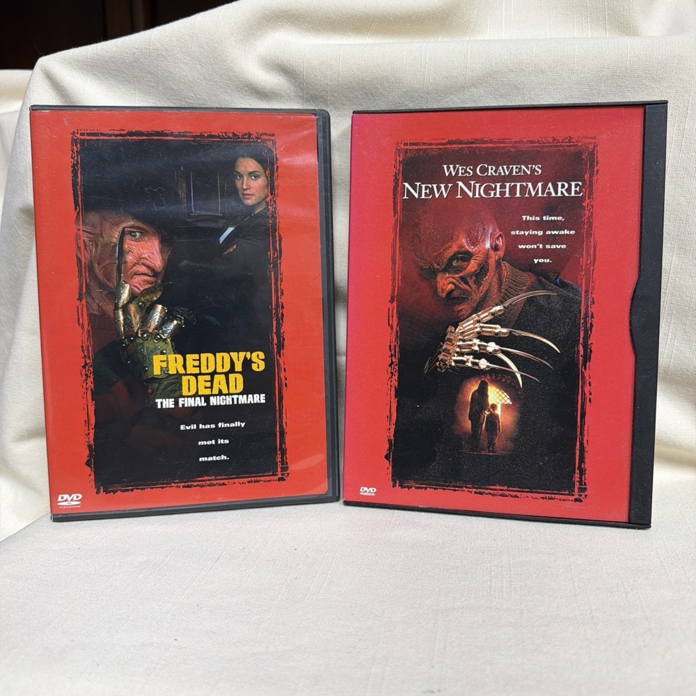 Horror Movie DVD Lot Freddy's Dead & Wes Craven's New Nightmare Snapcase